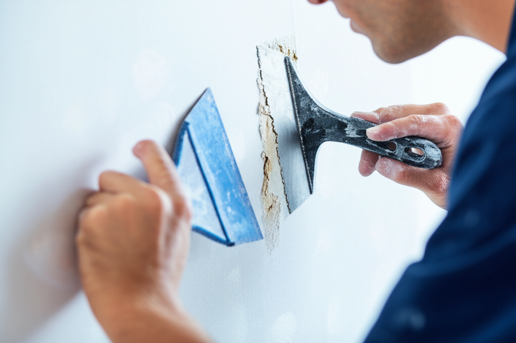 Professional repairing drywall in North Hills
